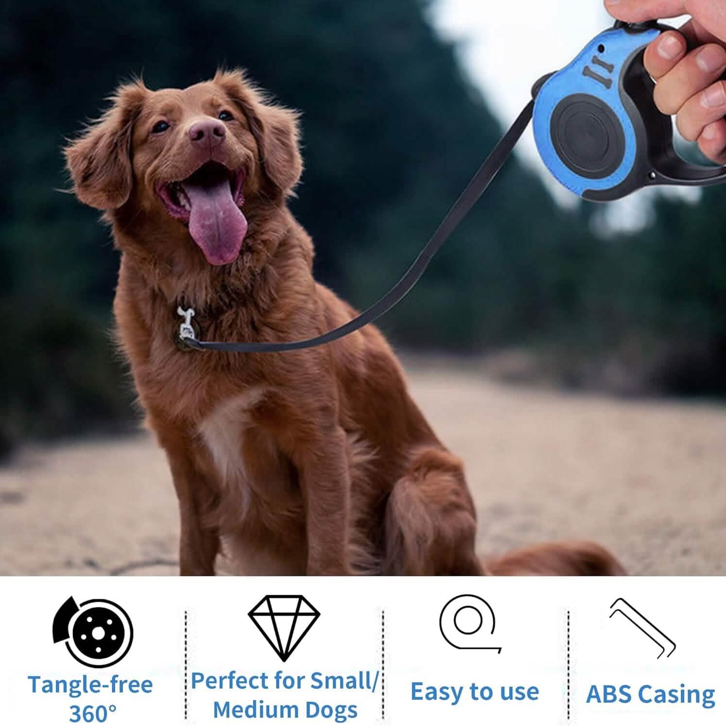 Durable Double Switch Retractable Pet Leash DailySale