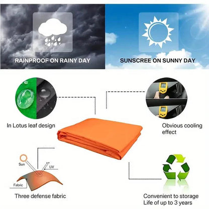 Durable Outdoor Sun Shade Sail for Terrace, Yard, Deck, and Garden - Waterproof and UV Resistant Triangle Canopy DailySale