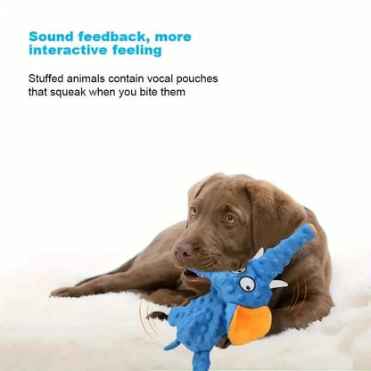 Durable Squeaky Elephant Plush Dog Toy - Bite-Resistant, Teeth Cleaning for All Breeds DailySale