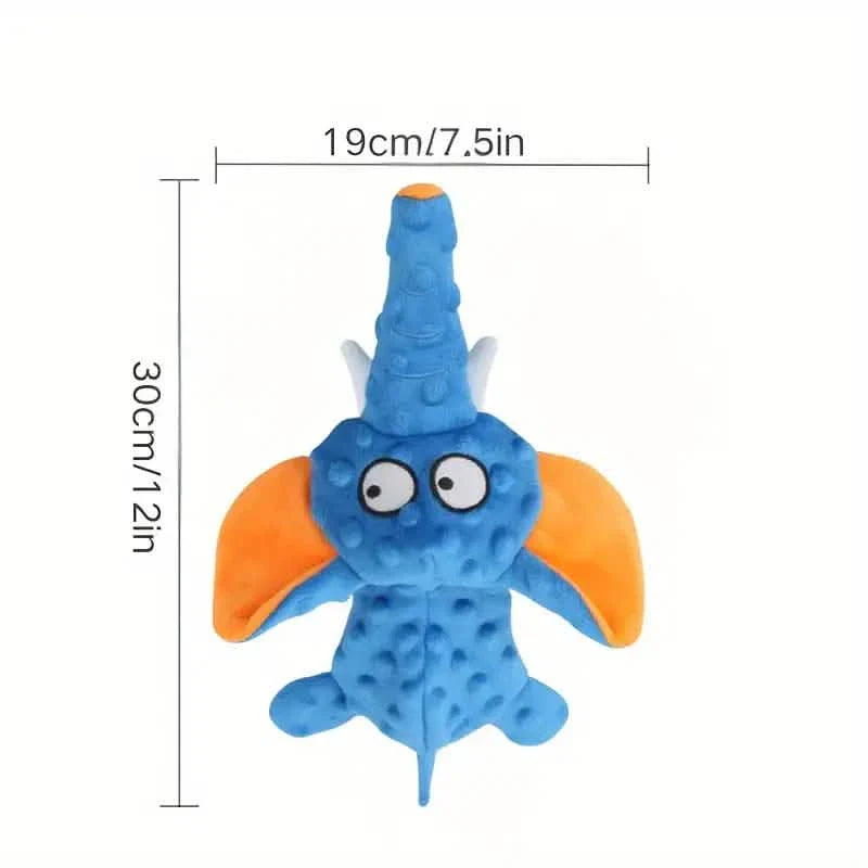 Durable Squeaky Elephant Plush Dog Toy - Bite-Resistant, Teeth Cleaning for All Breeds DailySale