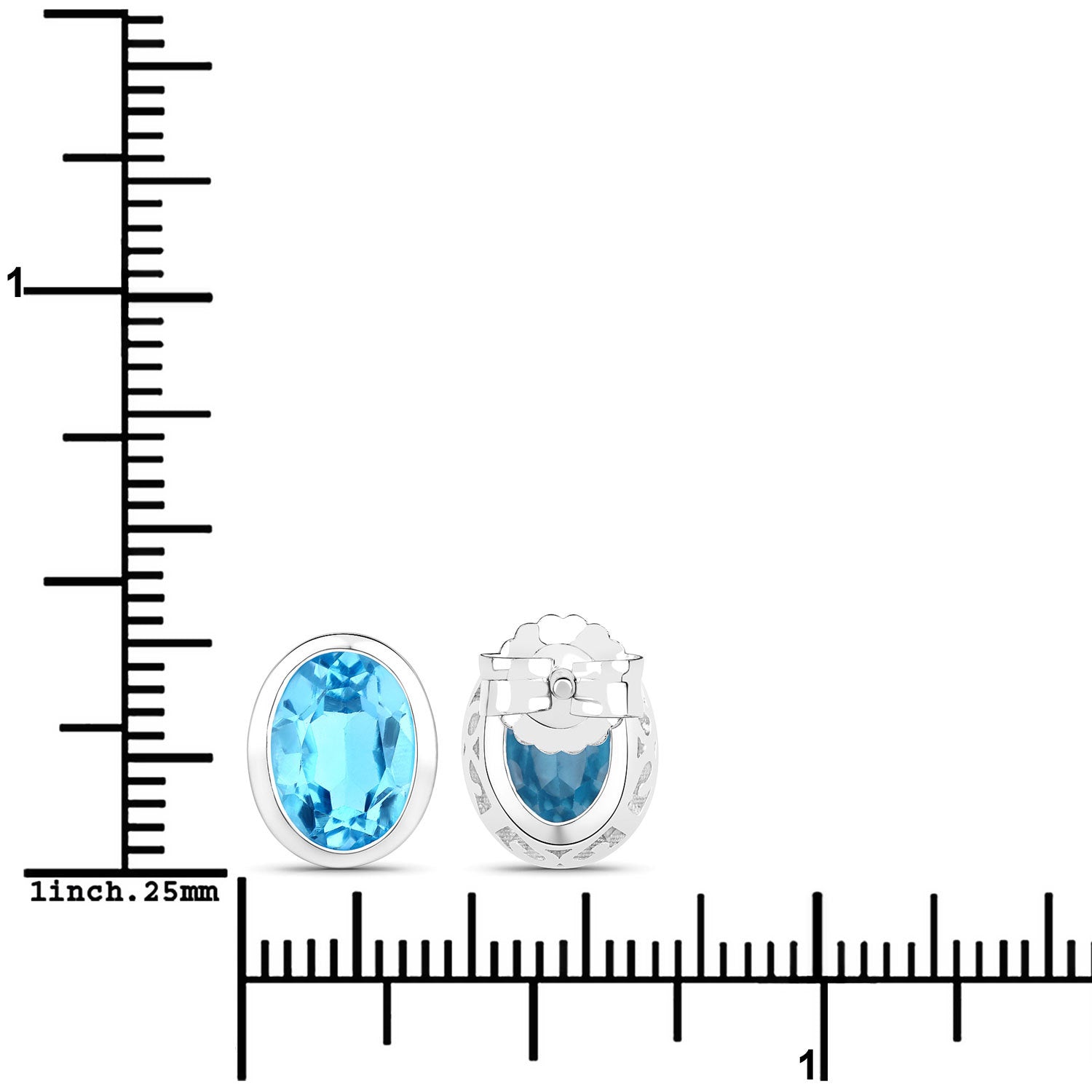 4.00 Carat Genuine Swiss Blue Topaz .925 Sterling Silver Earrings Bids.com