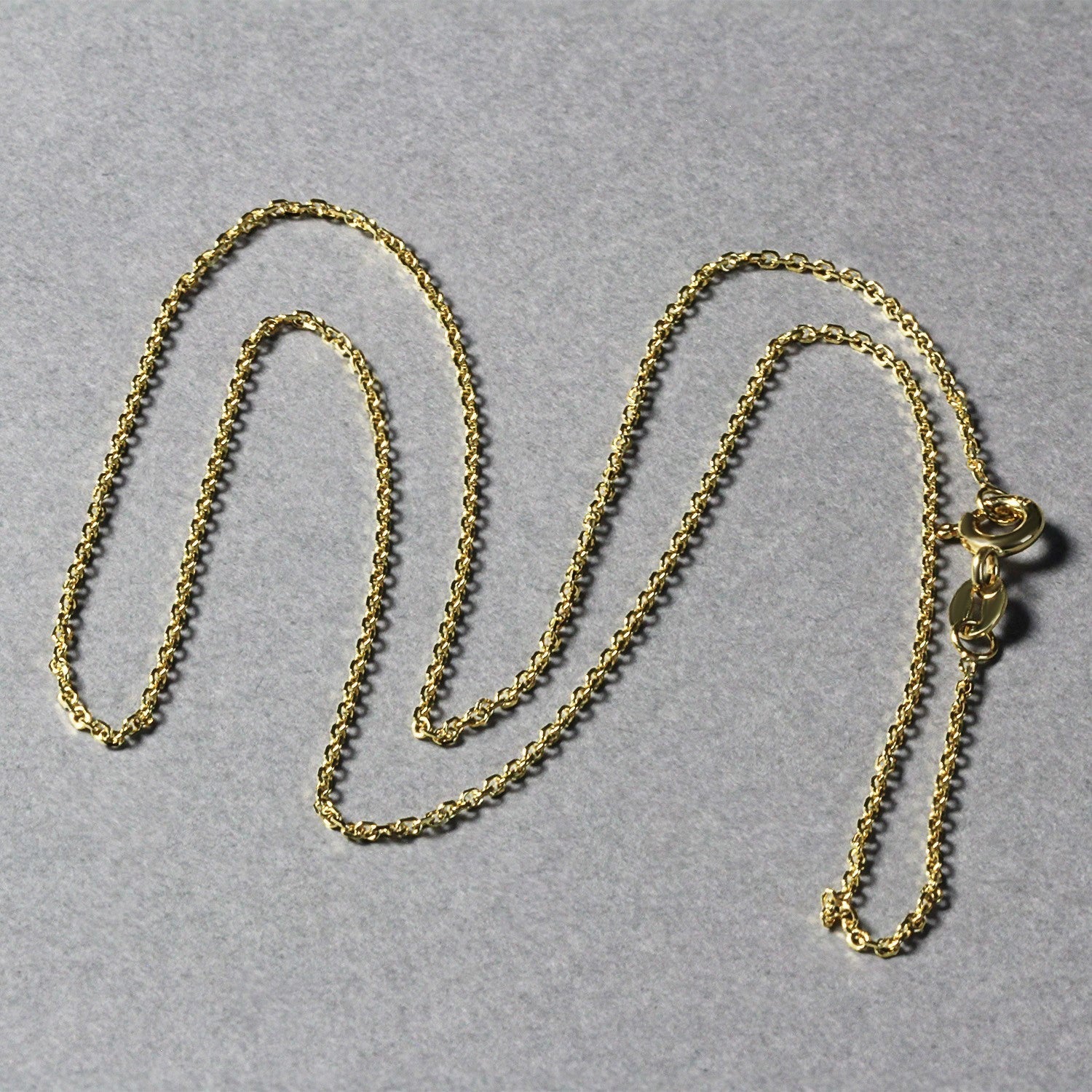 18k Yellow Gold Diamond Cut Cable Link Chain (1.10 mm) Bids.com