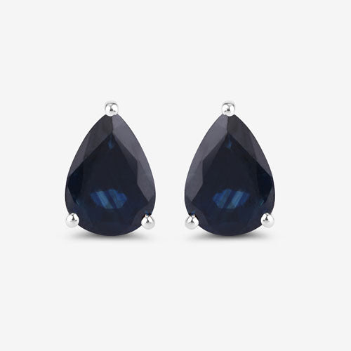 1.60 Carat Genuine Blue Sapphire 10K White Gold Earrings Bids.com