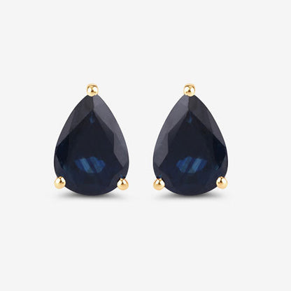 1.60 Carat Genuine Blue Sapphire 10K Yellow Gold Earrings Bids.com