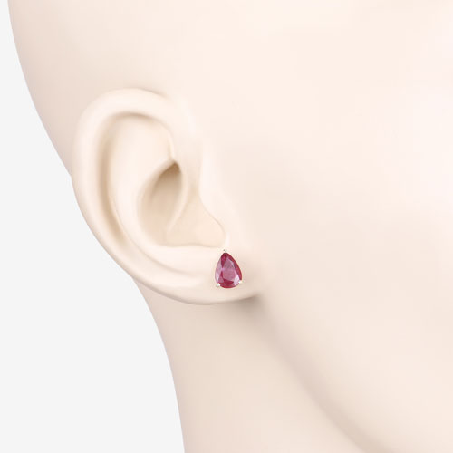 1.60 Carat Genuine Ruby 10K Yellow Gold Earrings Bids.com