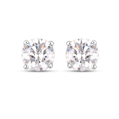 0.54 Carat Genuine White Diamond 14K White Gold Earrings Bids.com