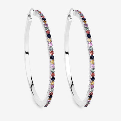 2.24 Carat Genuine Multi Sapphire .925 Sterling Silver Earrings Bids.com