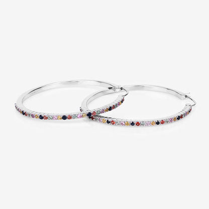 2.24 Carat Genuine Multi Sapphire .925 Sterling Silver Earrings Bids.com
