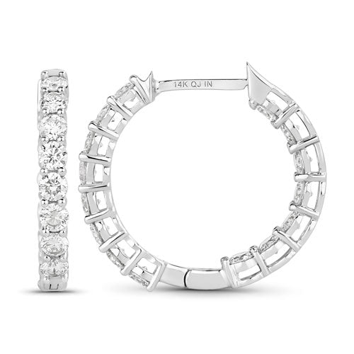 2.04 Carat Genuine Lab Grown Diamond 14K White Gold Earrings Bids.com