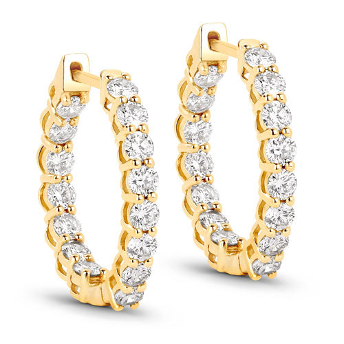 2.04 Carat Genuine Lab Grown Diamond 14K Yellow Gold Earrings Bids.com
