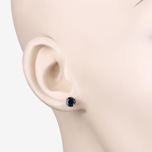 1.70 Carat Genuine Blue Sapphire 10K White Gold Earrings Bids.com