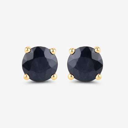 1.70 Carat Genuine Blue Sapphire 10K Yellow Gold Earrings Bids.com