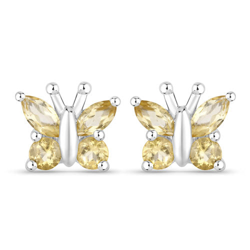 0.88 Carat Genuine Citrine .925 Sterling Silver Earrings Bids.com