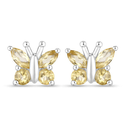 0.88 Carat Genuine Citrine .925 Sterling Silver Earrings Bids.com