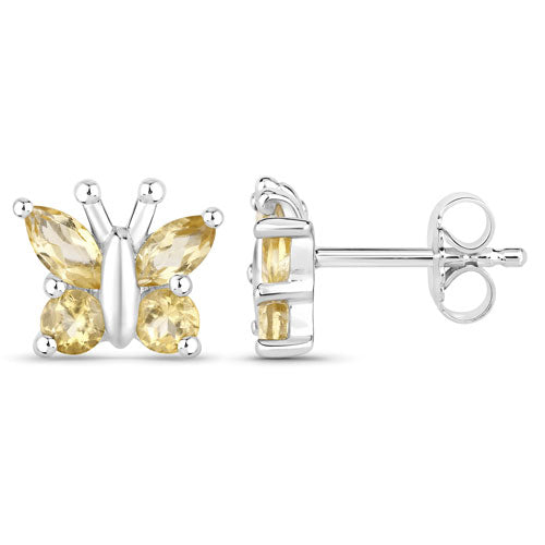 0.88 Carat Genuine Citrine .925 Sterling Silver Earrings Bids.com
