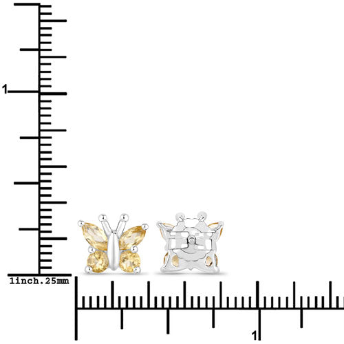 0.88 Carat Genuine Citrine .925 Sterling Silver Earrings Bids.com