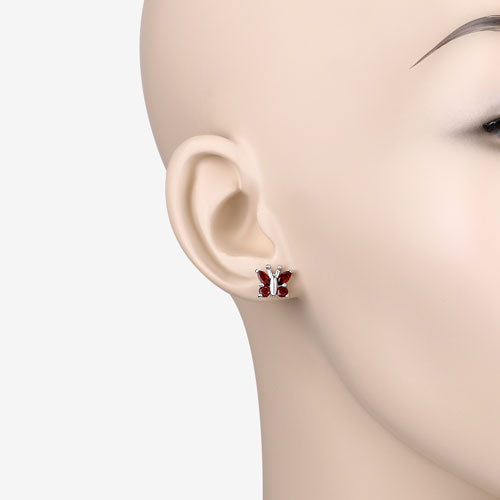 1.28 Carat Genuine Garnet .925 Sterling Silver Earrings Bids.com