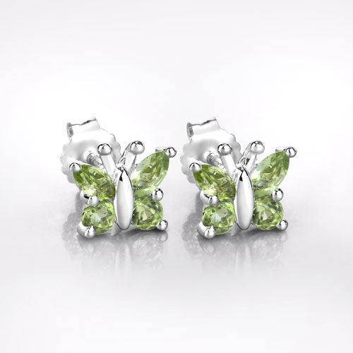 1.00 Carat Genuine Peridot .925 Sterling Silver Earrings Bids.com