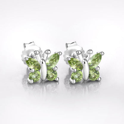 1.00 Carat Genuine Peridot .925 Sterling Silver Earrings Bids.com