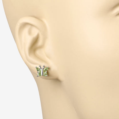 1.00 Carat Genuine Peridot .925 Sterling Silver Earrings Bids.com