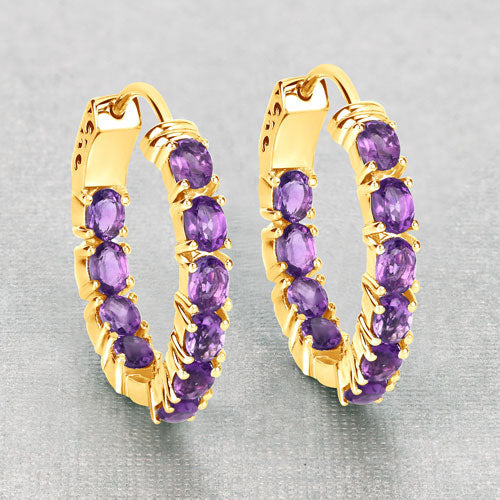 3.20 Carat Genuine Amethyst .925 Sterling Silver Earrings Bids.com