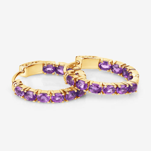 3.20 Carat Genuine Amethyst .925 Sterling Silver Earrings Bids.com