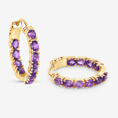 3.20 Carat Genuine Amethyst .925 Sterling Silver Earrings Bids.com