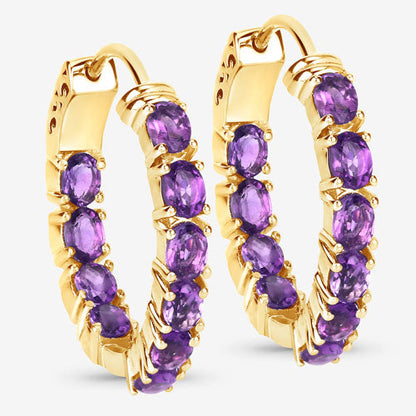 3.20 Carat Genuine Amethyst .925 Sterling Silver Earrings Bids.com