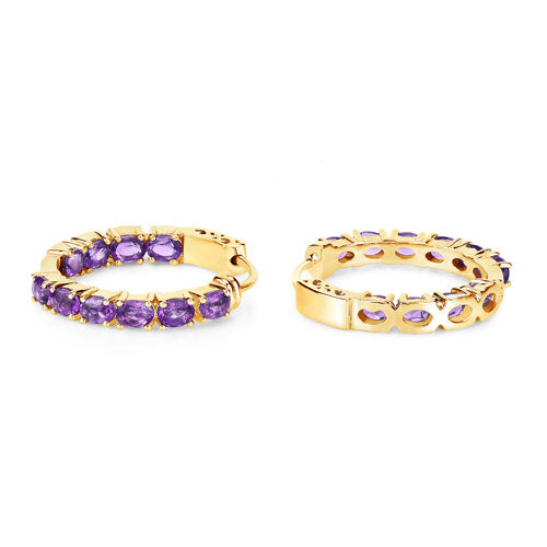 3.20 Carat Genuine Amethyst .925 Sterling Silver Earrings Bids.com