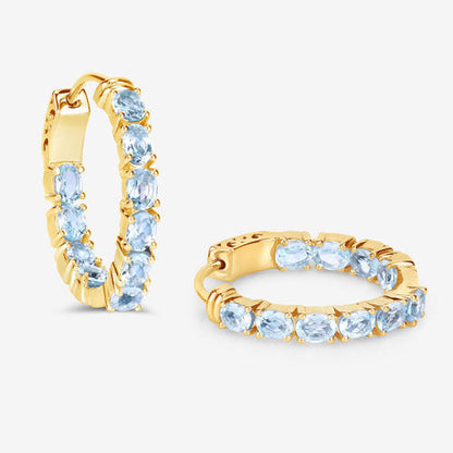 3.80 Carat Genuine Blue Topaz .925 Sterling Silver Earrings Bids.com
