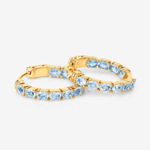 3.80 Carat Genuine Blue Topaz .925 Sterling Silver Earrings Bids.com