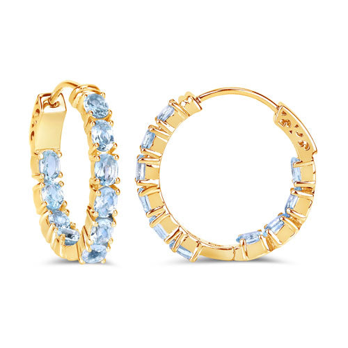 3.80 Carat Genuine Blue Topaz .925 Sterling Silver Earrings Bids.com