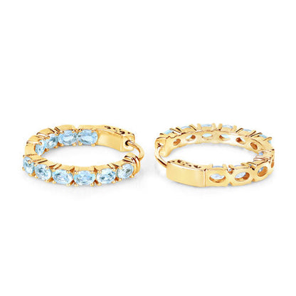 3.80 Carat Genuine Blue Topaz .925 Sterling Silver Earrings Bids.com