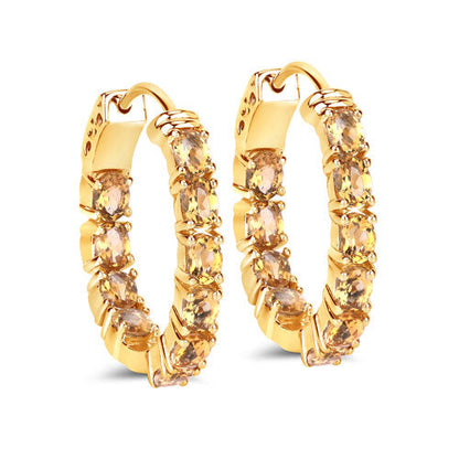 3.20 Carat Genuine Citrine .925 Sterling Silver Earrings Bids.com