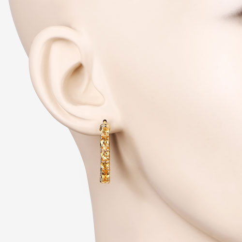 3.20 Carat Genuine Citrine .925 Sterling Silver Earrings Bids.com