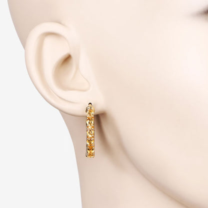 3.20 Carat Genuine Citrine .925 Sterling Silver Earrings Bids.com