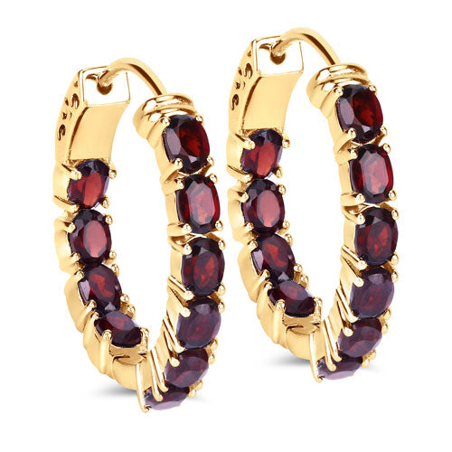 4.00 Carat Genuine Garnet .925 Sterling Silver Earrings Bids.com