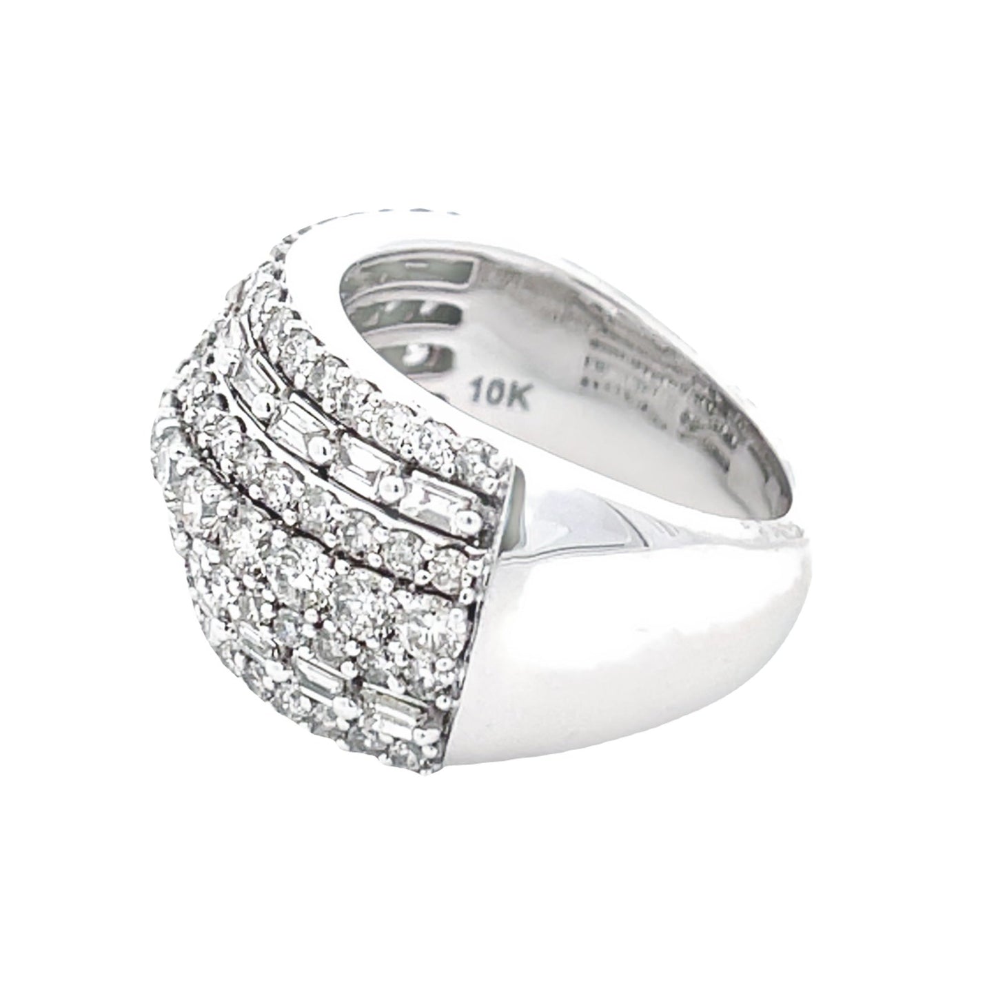 3.00ct Diamond Wedding Band Ring 10KT White Gold Bids.com