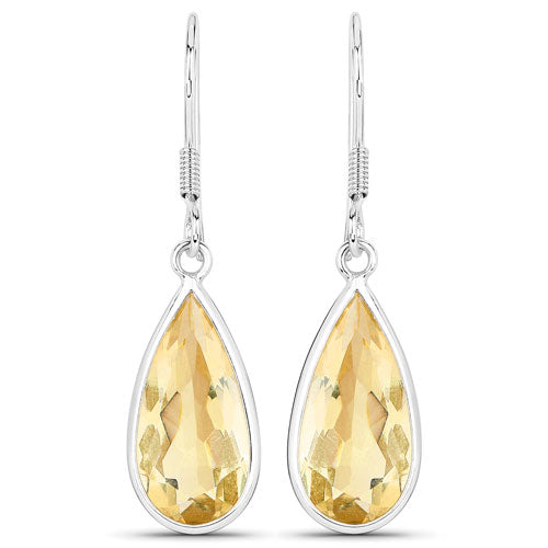 10.04 Carat Genuine Citrine .925 Sterling Silver Earrings Bids.com