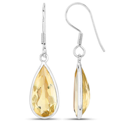 10.04 Carat Genuine Citrine .925 Sterling Silver Earrings Bids.com