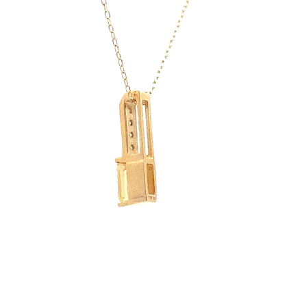 .06ct Citrine Diamond Fashion Pendants 10KT Yellow Gold Bids.com