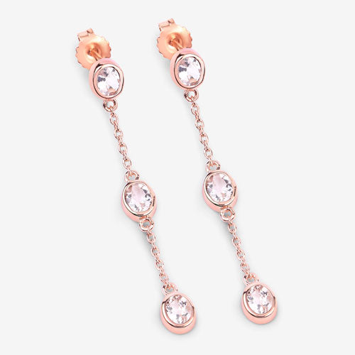 1.62 Carat Genuine Morganite .925 Sterling Silver Earrings Bids.com