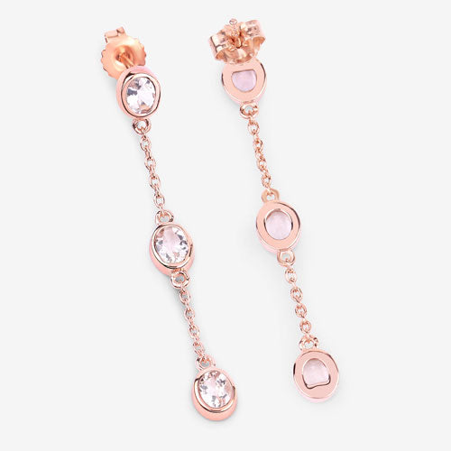 1.62 Carat Genuine Morganite .925 Sterling Silver Earrings Bids.com