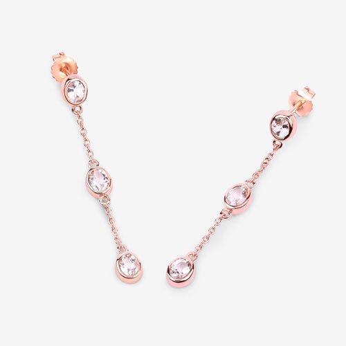 1.62 Carat Genuine Morganite .925 Sterling Silver Earrings Bids.com