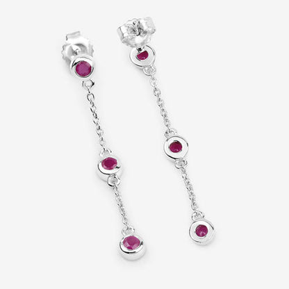 0.78 Carat Genuine Ruby .925 Sterling Silver Earrings Bids.com