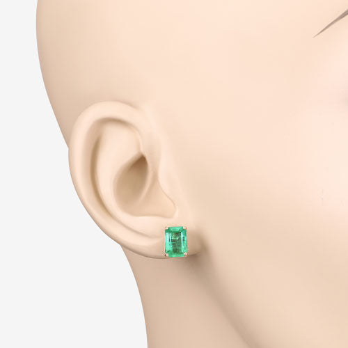 2.75 Carat Genuine Ethiopian Emerald 14K Yellow Gold Earrings Bids.com