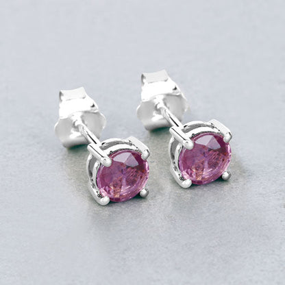 1.30 Carat Genuine Pink Sapphire 10K White Gold Earrings Bids.com