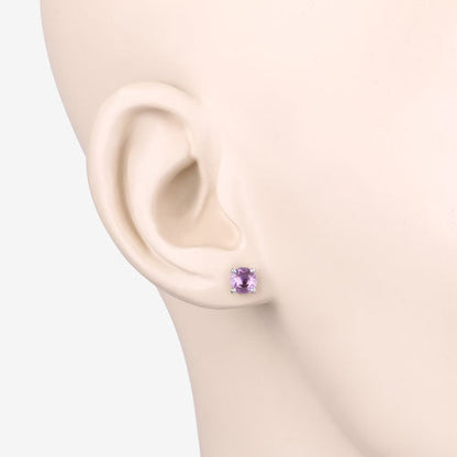 1.30 Carat Genuine Pink Sapphire 10K White Gold Earrings Bids.com