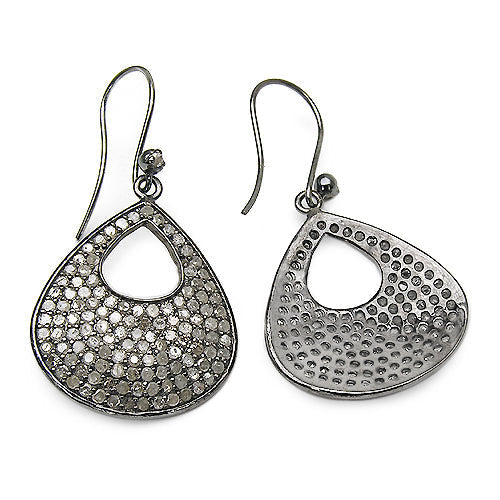 3.03 Carat Genuine Diamond .925 Sterling Silver Earrings Bids.com