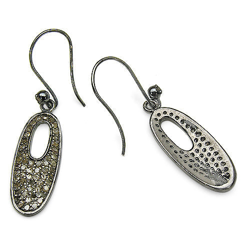 1.20 Carat Genuine Diamond .925 Sterling Silver Earrings Bids.com